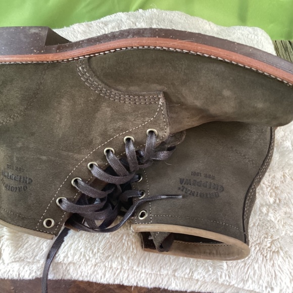 Men Chippewa boots like new in 11 US, moss green. - Picture 12 of 16